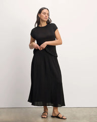 The Pleated Skirt | Black