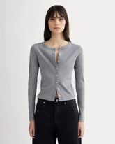 The Selfie Cardigan | Mid Heather Grey