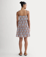 The Gauze Mini Tiered Dress | Soft Cobalt Floral