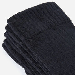 The Organic Cotton Ribbed Crew Sock 3-Pack | Black