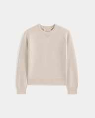 Double Knit Crew in Cotton Merino | Bone/Cream/Sand/Light Camel