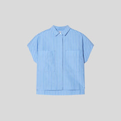 The Short-Sleeve Box Shirt | Mariner Blue / White