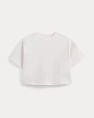 The Premium Weight Cropped Tee | Bone