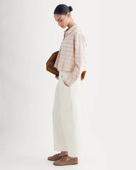 The Way-Short Shirt in Silky Cotton | Plaid