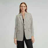 The Oversized Blazer in Buttersmooth | Ombre Stripe