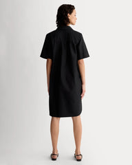 The Oxford Short-Sleeve Shirt Dress | Black
