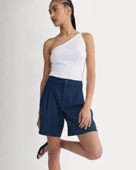 Tailored A-Line Short | Navy