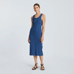 The ’90s Rib Dress | Deep Blue