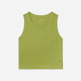 The Premium Weight Cropped Pocket Tank | Pepper