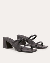 The Double Strap Heel | Black