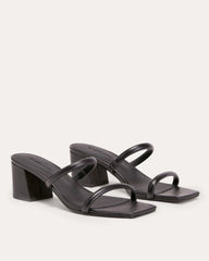 The Double Strap Heel | Black