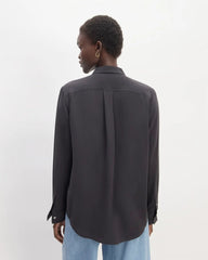 The Utility Shirt in Washable Silk | Black