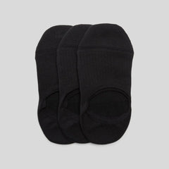 The Organic Cotton No-Show Sock 3-Pack | Black