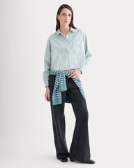 The Way-Short Shirt in Silky Cotton | Gray Mist