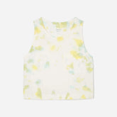 The Premium Weight Cropped Pocket Tank | Seafoam Tie Dye