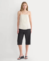 Tube Top in Stretch Linen | Birch