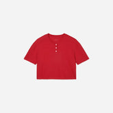 The Vintage Henley Hemp Tee | Goji Berry