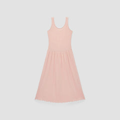 The Rib Soft Knit Scoop-Neck Dress | Petal Pink