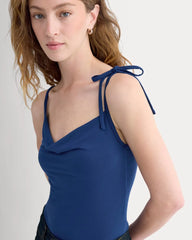 Tie-Shoulder Tank | Estate Blue