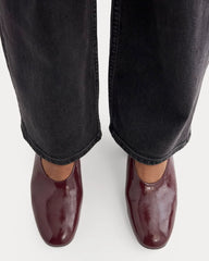 Curved Slingback Heel | Burgundy