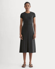 Midi Tee Dress in Butterknit | Black