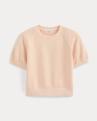 Lightweight Terry Blouson Short-Sleeve Crew | Pale Peach