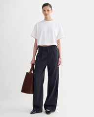 The Premium Weight Cropped Tee | Bone
