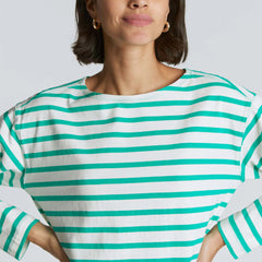 The Mariner Tee | Bright Jade / Canvas Tan