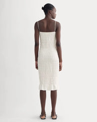 The Smocked Column Dress | Bone