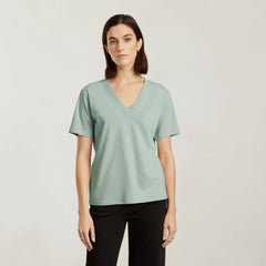 The Vintage V-Neck Hemp Tee | White Sage