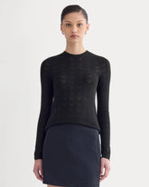 The Pointelle Crew in Ultrasoft Merino | Black