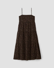 The Gauze Tiered Dress | Black / Cocoa Small Floral