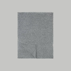 The Felted Merino Waffle-Knit Scarf | Mid Heathered Grey