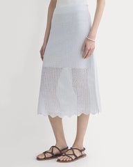 Lace-Knit Midi Skirt | Skywriting