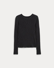 The Cozy Rib Long-Sleeve Tee | Black
