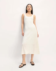 The Crochet Knit Tank Dress | Bone