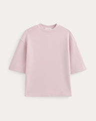 Lightweight Terry Oversized Tee | Burnished Lilac