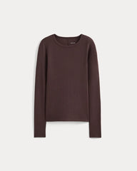 The Luxe Rib Long-Sleeve Crew | Coffee Bean