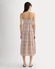 The Gauze Tiered Dress | Natural / Rose Dusk Floral