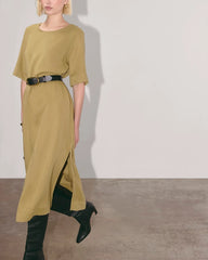 The Relaxed T-Shirt Dress in Buttersoft | Fennel Seed