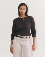 The Waffle Henley | Black