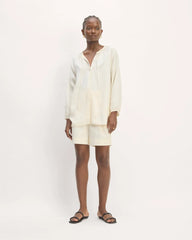 The Gathered Shirt in Butterlite | Bone
