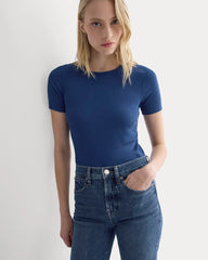 The Luxe Rib Crew | Estate Blue