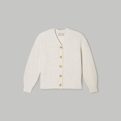The Felted Merino Cardigan | Heathered Oat