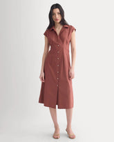 Muscle Shirtdress in Lightweight Cotton | Henna Red