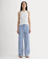 The Wide-Leg Chino | Dutch Blue / Natural
