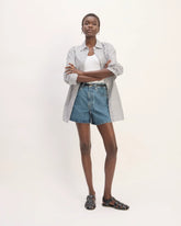 The A-Line Denim Short | Mid Blue