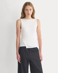 Tissue Boatneck Tank with Side Tie | Bone