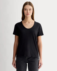 The Air Scoop-Neck Tee | Black