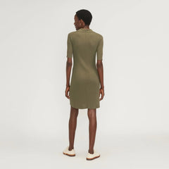 The Ribbed Short-Sleeve Polo Dress | Kalamata